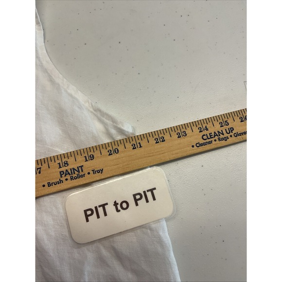 Made In Italy 100%‎ Linen collared shirt maxi midi Dress Sleeveless Beach Size M - Picture 8 of 10